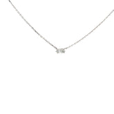 14k White Gold .20ct G VS2 Marquise Diamond Solitaire Pendant